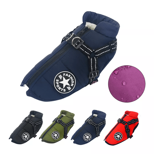 Waterproof Dog Coat With Harness