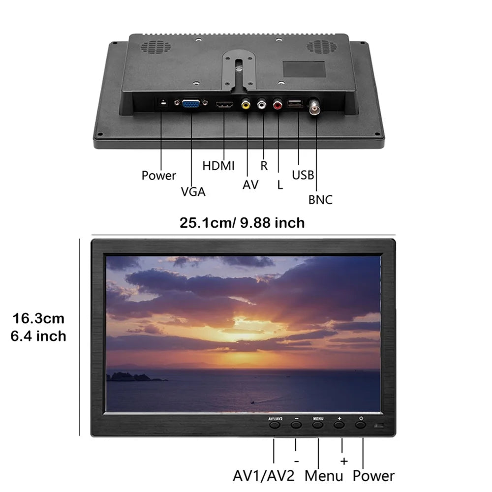 10.1" LCD HD PC Monitor