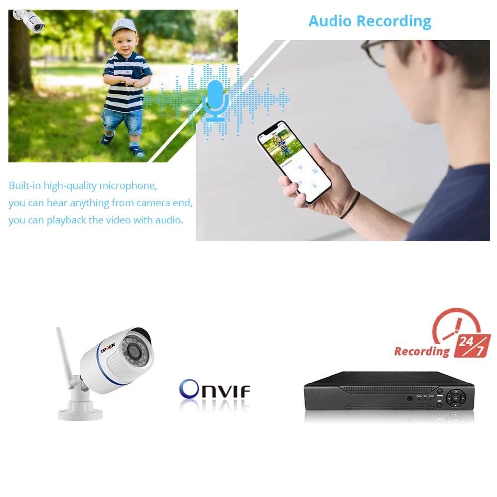 4MP 1080P Outdoor WiFi Security IP Camera