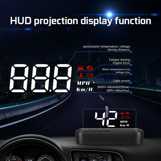 C100 HUD Head Up Display Windshield Projector Speedometer