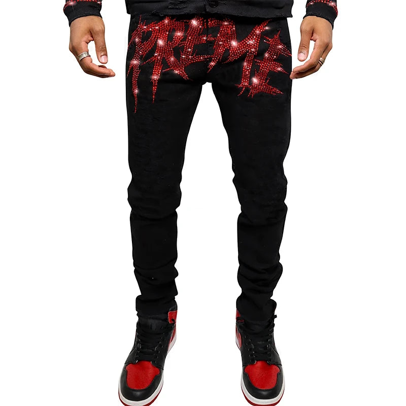 Men Trend Black Ripped Jeans
