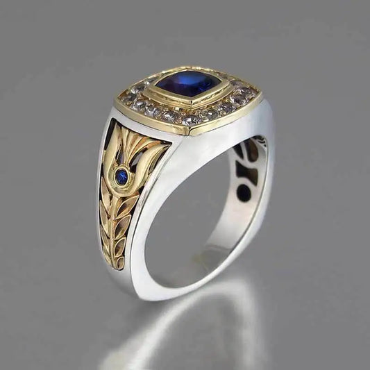 Men's 925 Silver Sapphire Ring