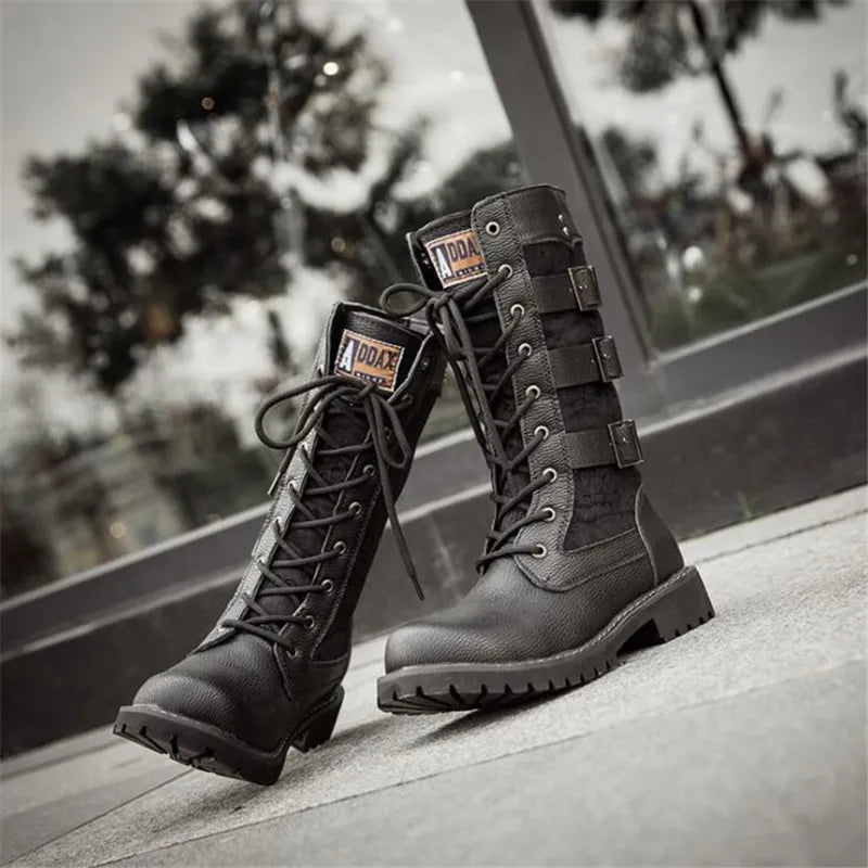 Men's Leather Motorcycle Boots