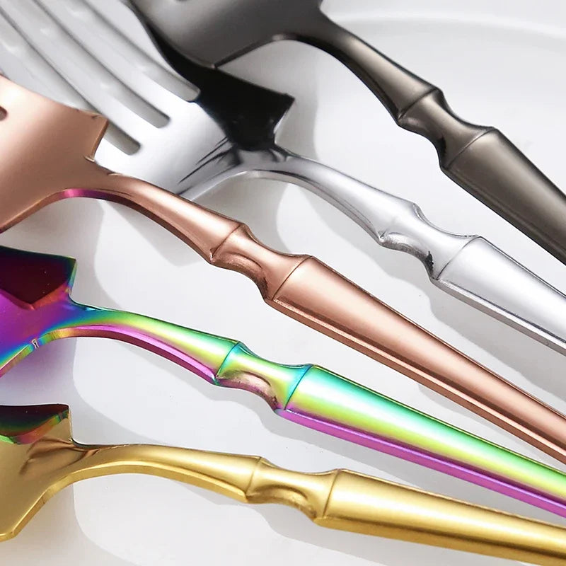 16pcs Silverware Gold Cutlery Set