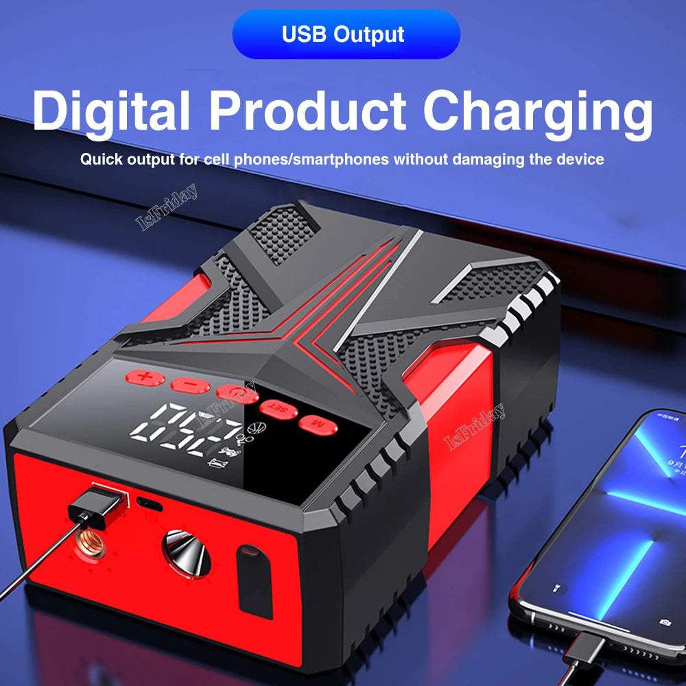 4 in1 Car Jump Starter Air Pump Power Bank