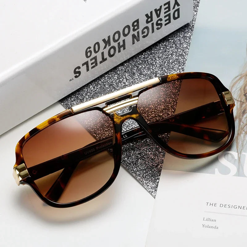 Fashion Men Square Luxury Brand Sunglasses