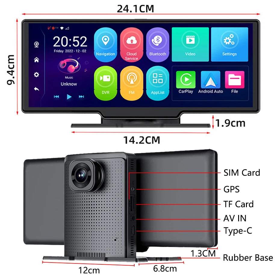 10.26 Inch Car DVR GPS Navigation