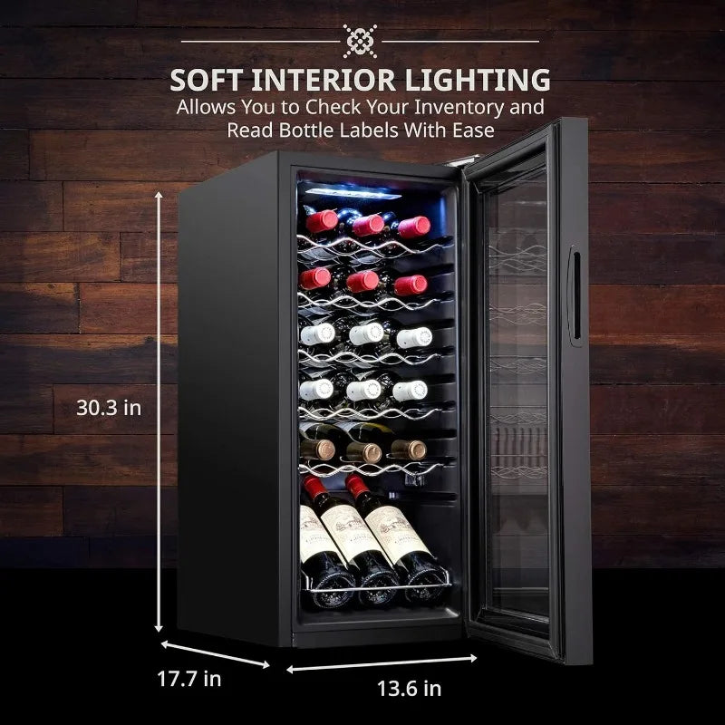 18-Bottle Wine Cooler with Lock