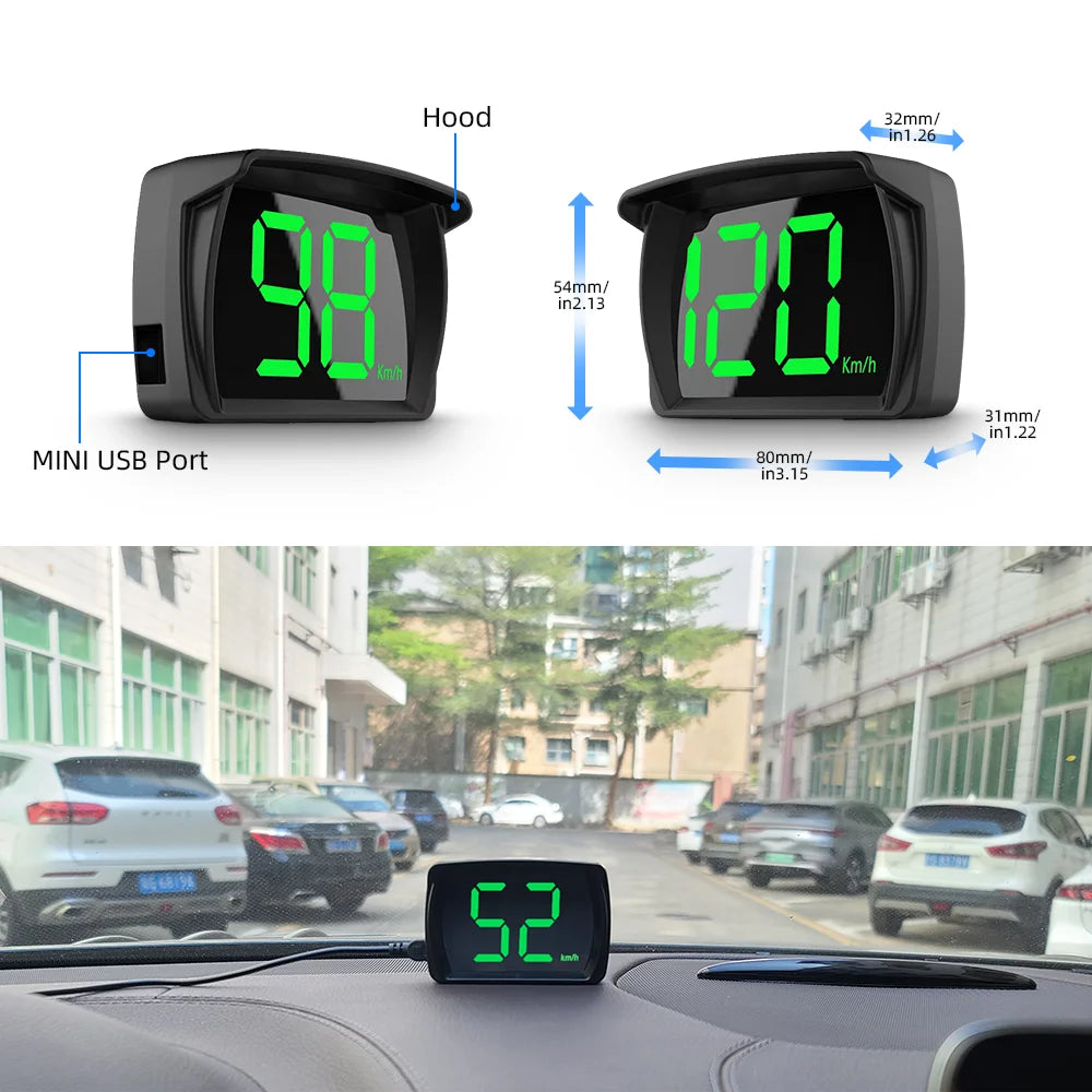 GPS KMH MPH HUD Digital Speedometer