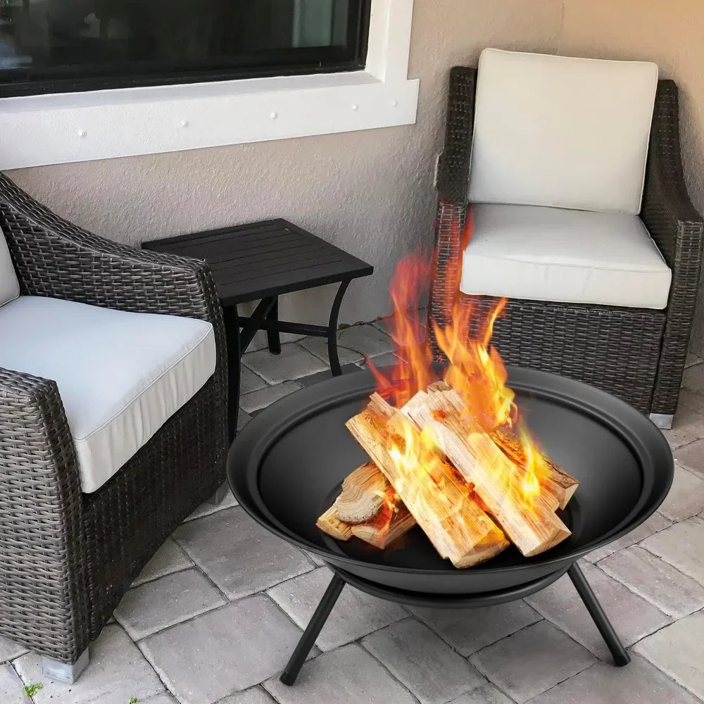 Outdoor Wood Burning Fire Pit Bowl