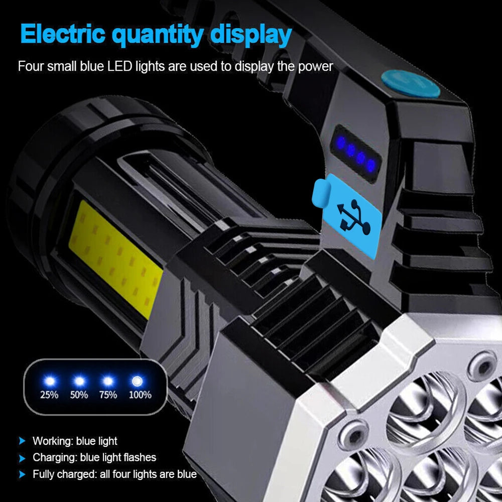 1200mAh 7 LED High Power Flashlight