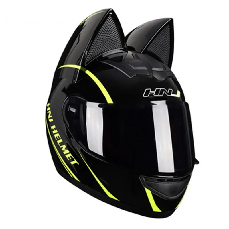 Cat Ear Motorcycle Full Face Helmet