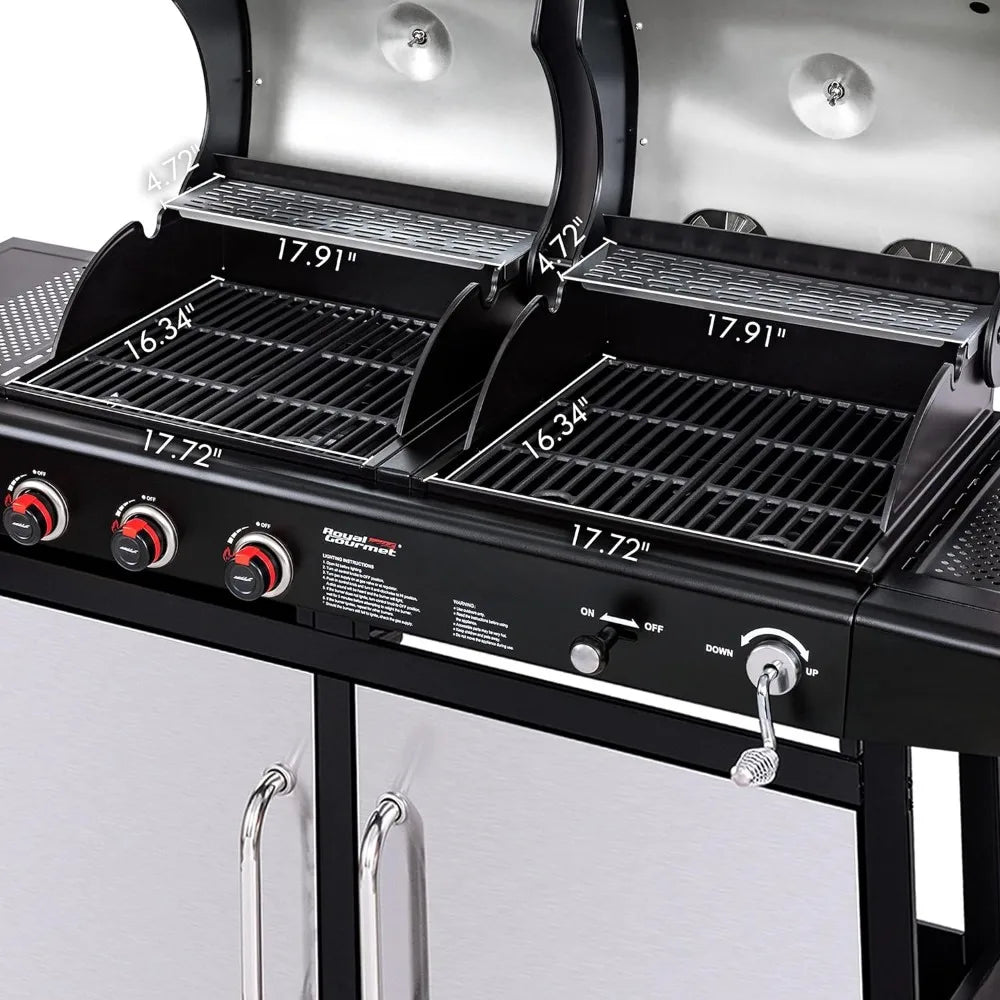 BTU Dual Fuel Gas and Charcoal Grill