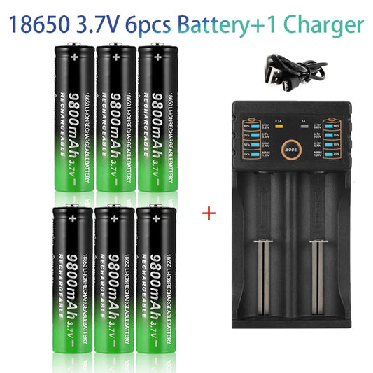 100%18650 Lithium Batteries Flashlight