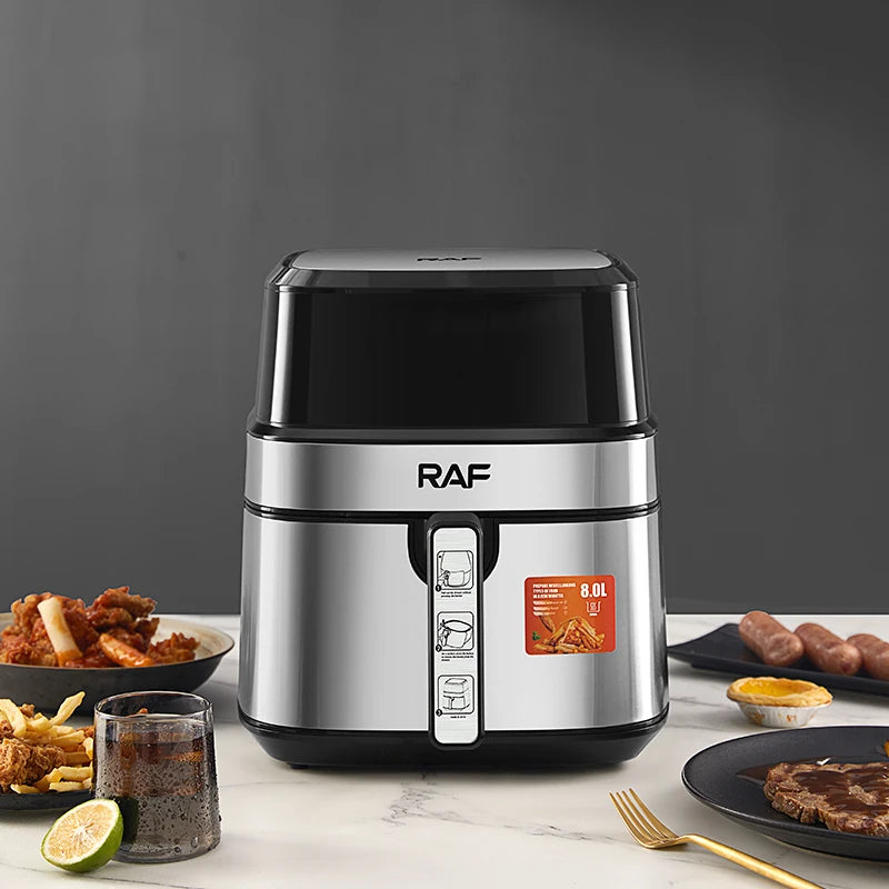 8L Large Capacity Touchscreen Household Air Fryer