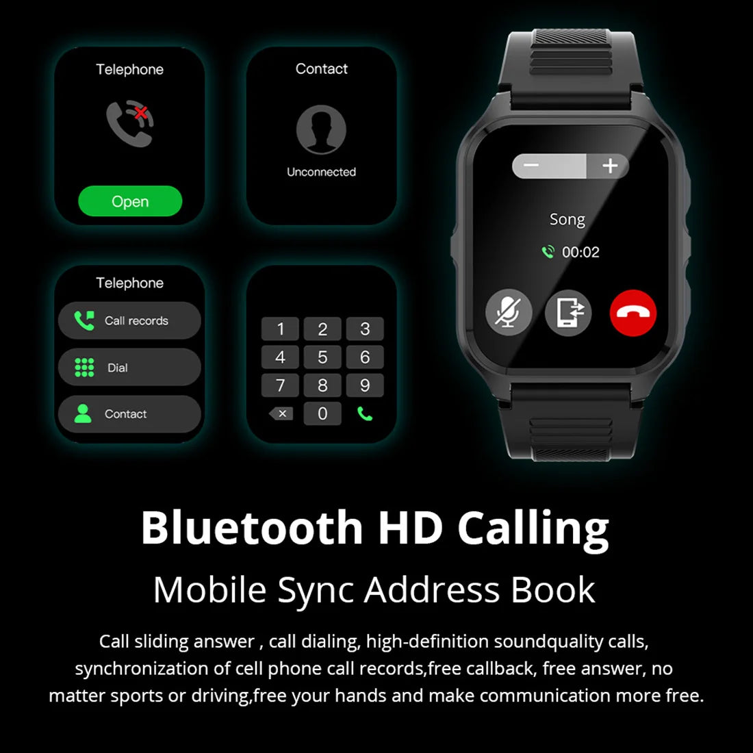 P73 1.9" Outdoor Military Smartwatch