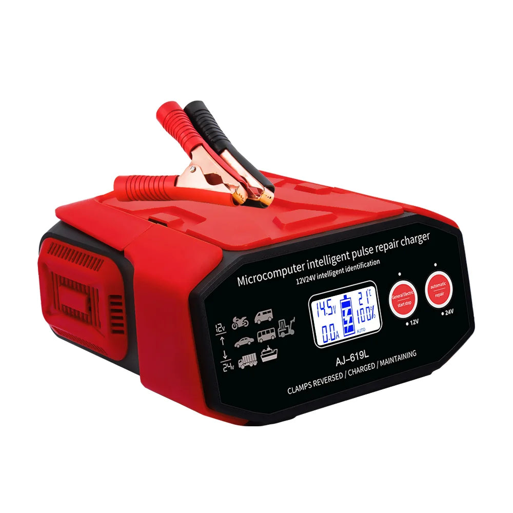 12V24V intelligent pulse Car Battery Charger