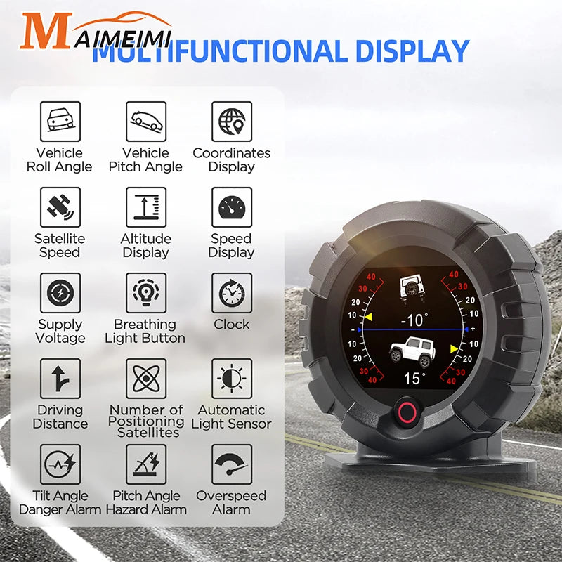 X95 GPS Head Up Display Horizontal Speedometer