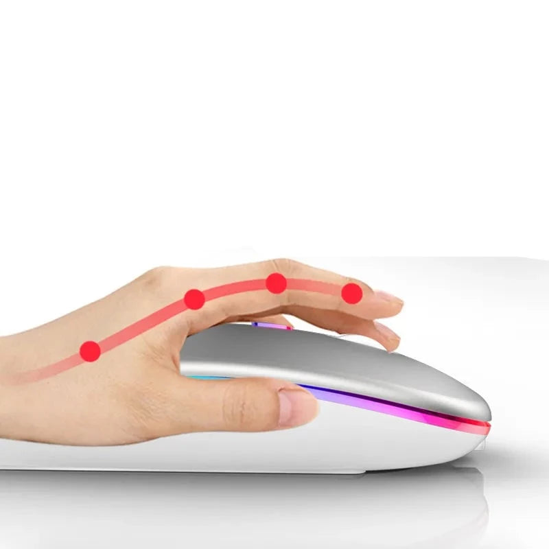 LED Backlit Ergonomic Wireless Mouse