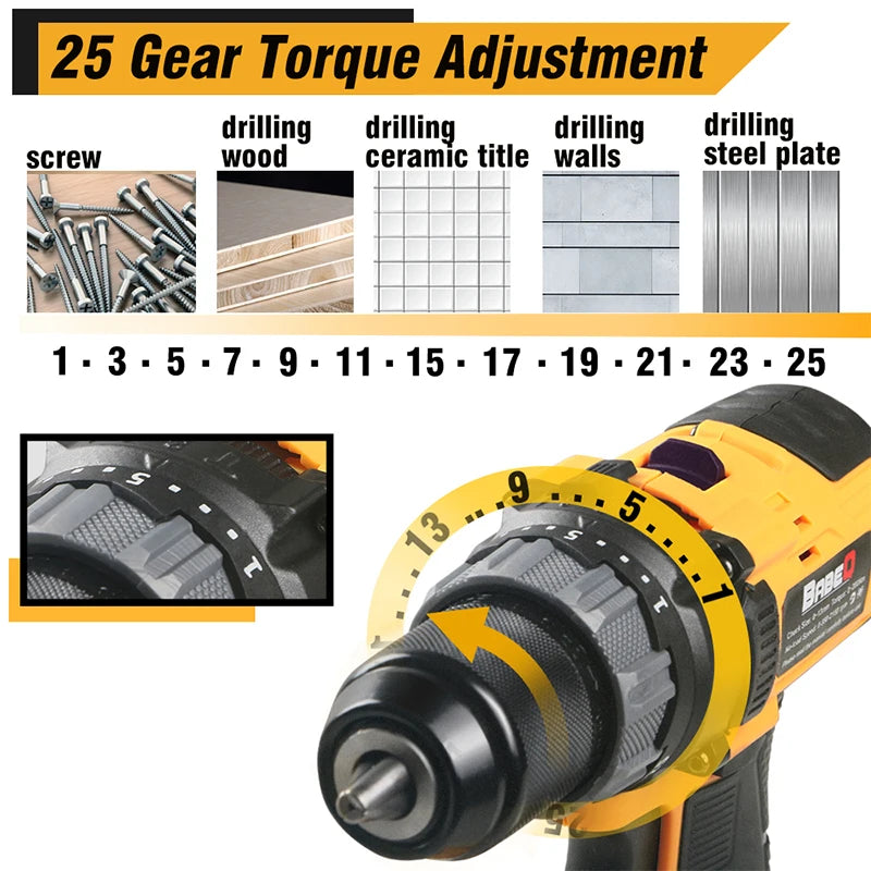 13mm Brushless Electric Impact Drill