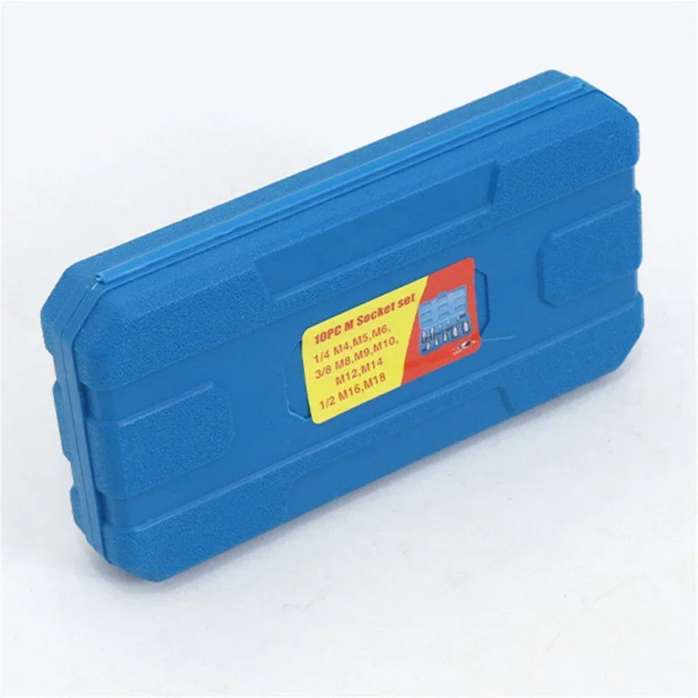 10 Pcs XZN 12 Point Triple Square Spline Bit Socket Set