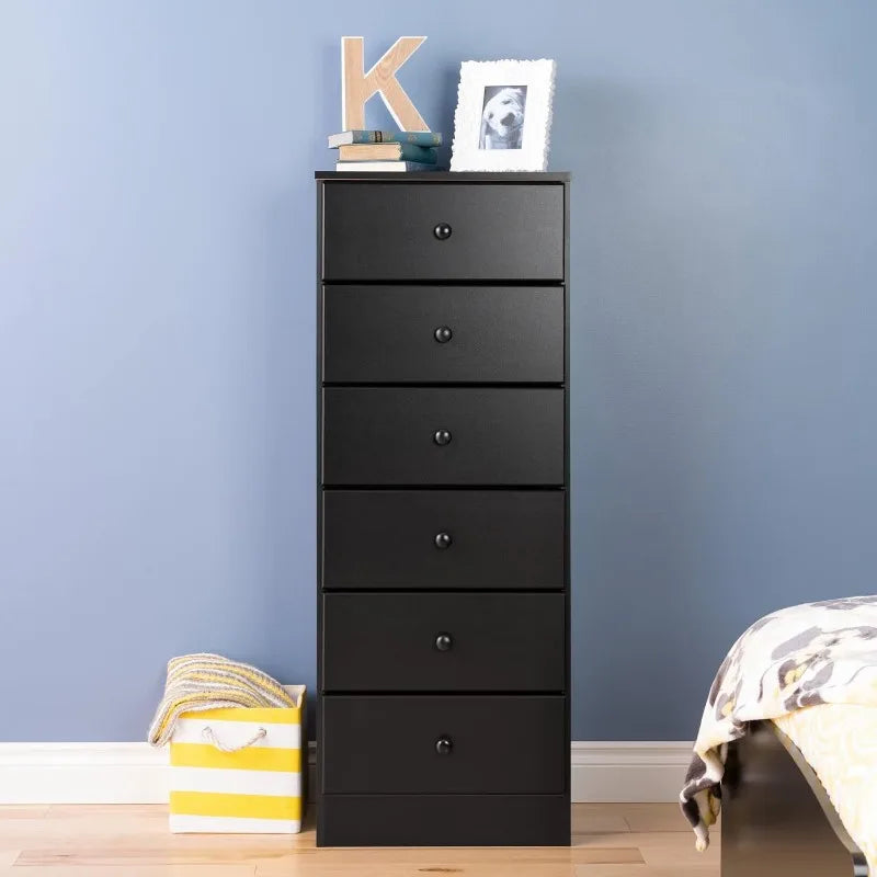 Tall White 6-Drawer Dresser