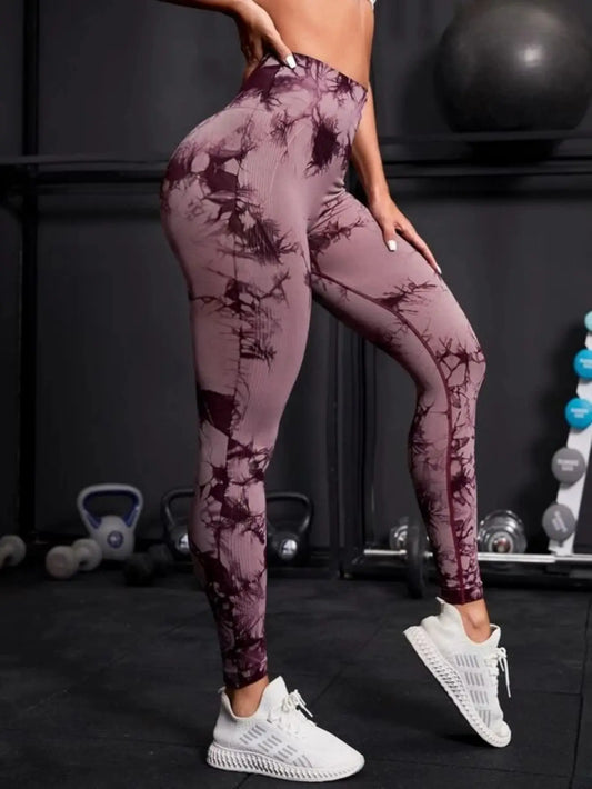 Seamless High Waist Tie Dye Leggings