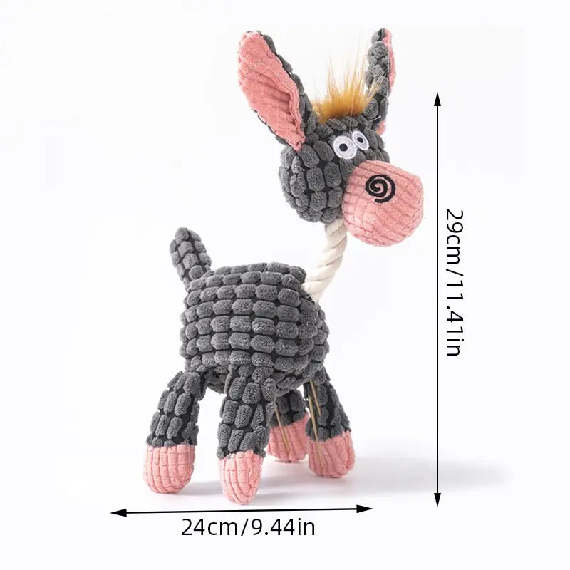 Dog Sounding Donkey Shape Plush Toys