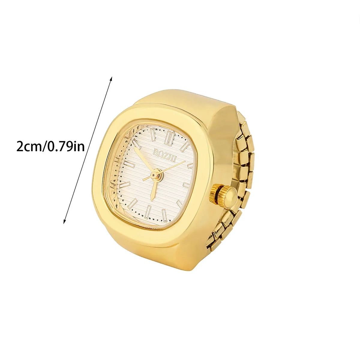 Creative finger ring watch mini quartz watch adjustable time watch ring simple stylish punk watch ring personalized mini clock