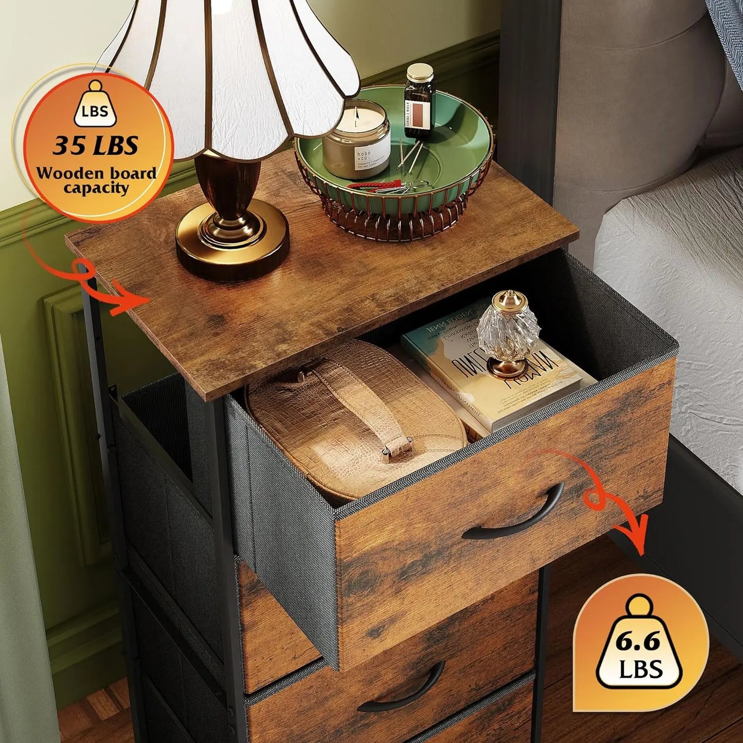 4-Drawer Fabric Dresser