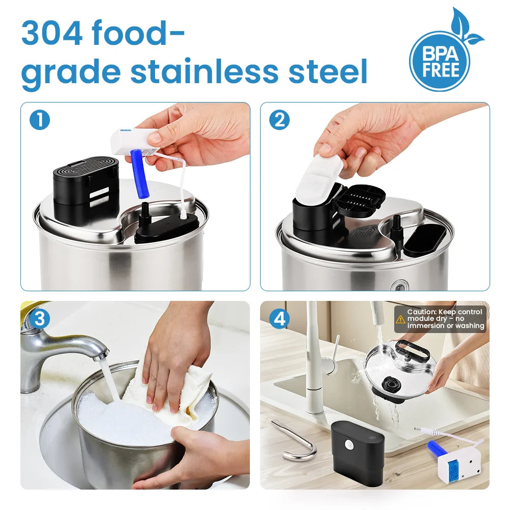 3.5L Stainless Steel Cat Sensor Water Fountain