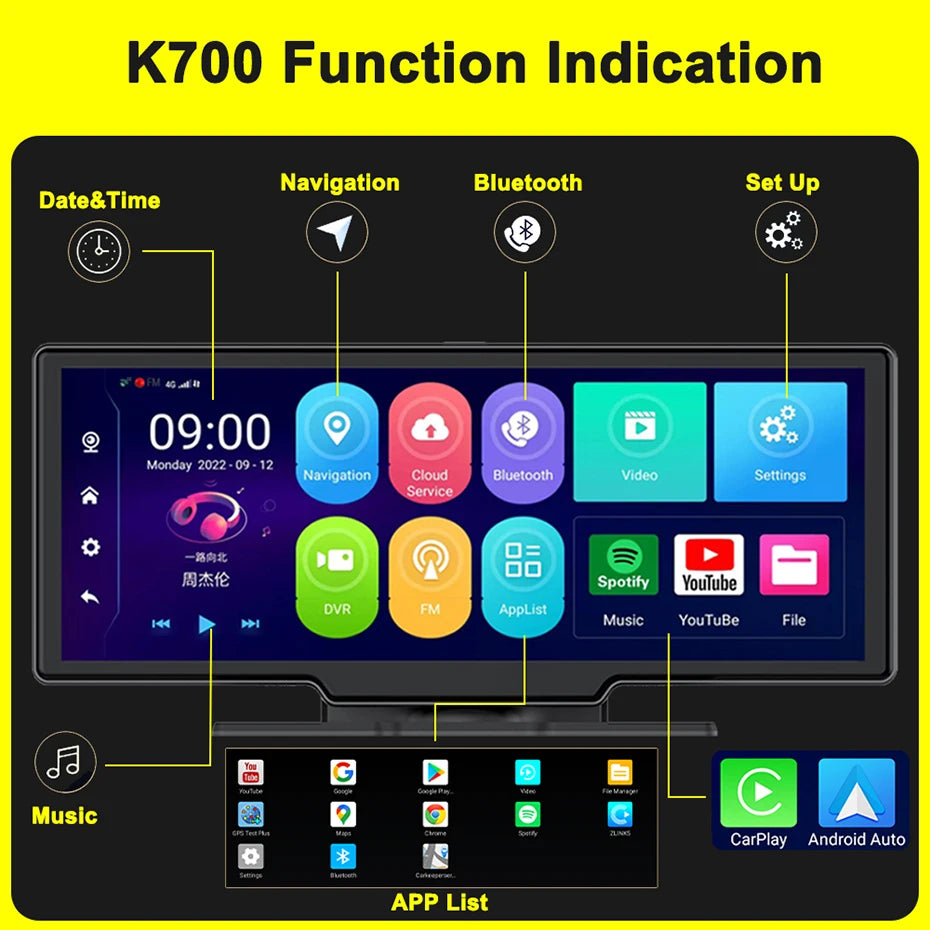 10.26 Inch Car DVR GPS Navigation