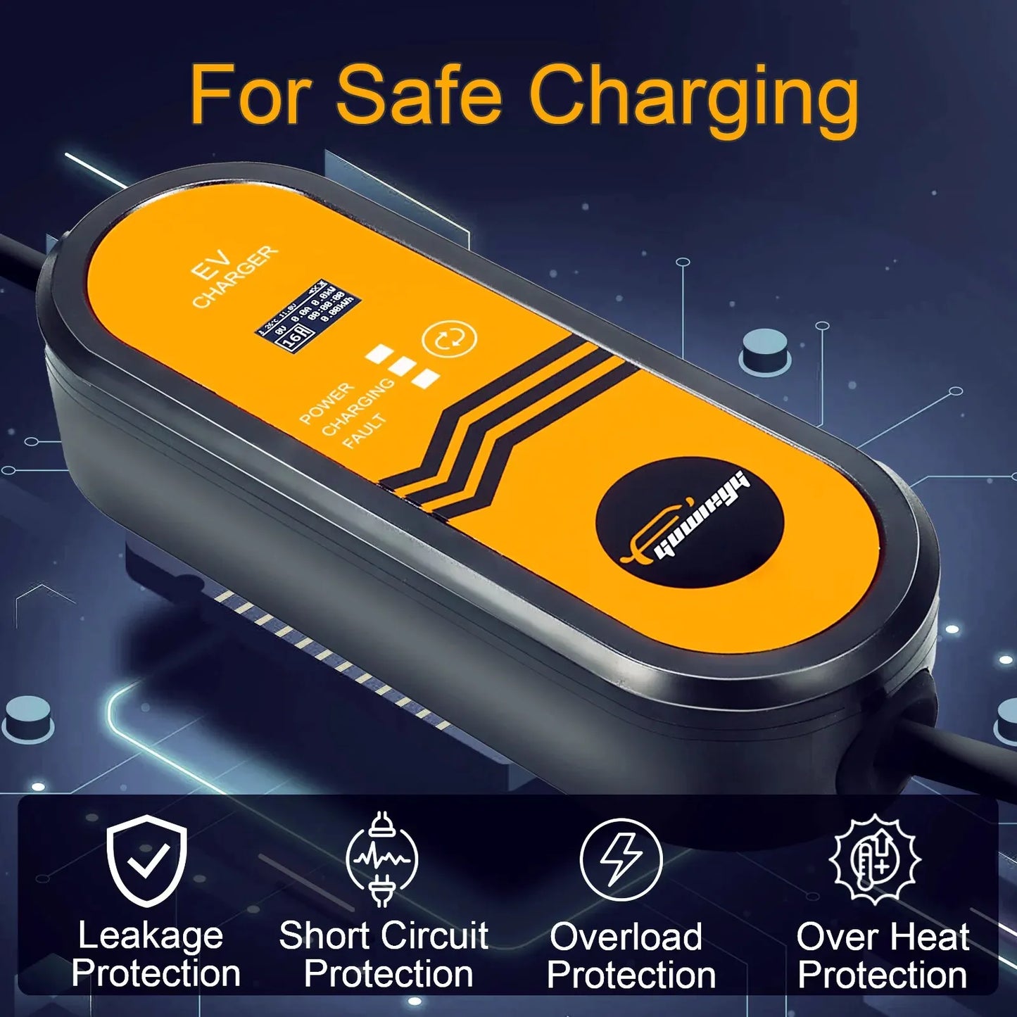 16A 1Phase 3.5kW 3.5m EV Charger