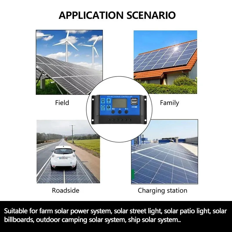 30W-100W Solar Panel 30A/60A Controller