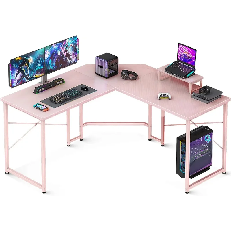 51 Inch L Shaped Gaming Computer Desk