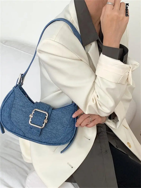 Women Half-moon Leather Hasp Handbags