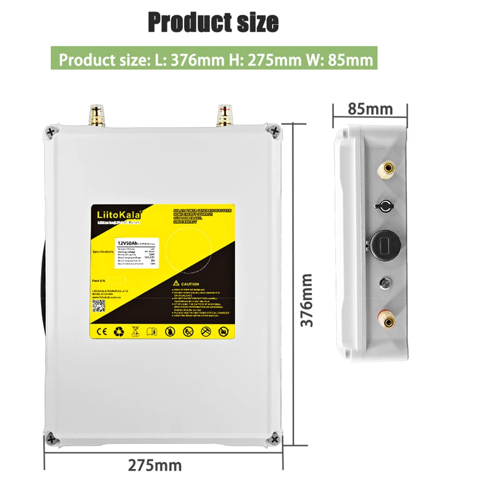 1-2PCS Motor Boat solar light Lifepo4 Battery