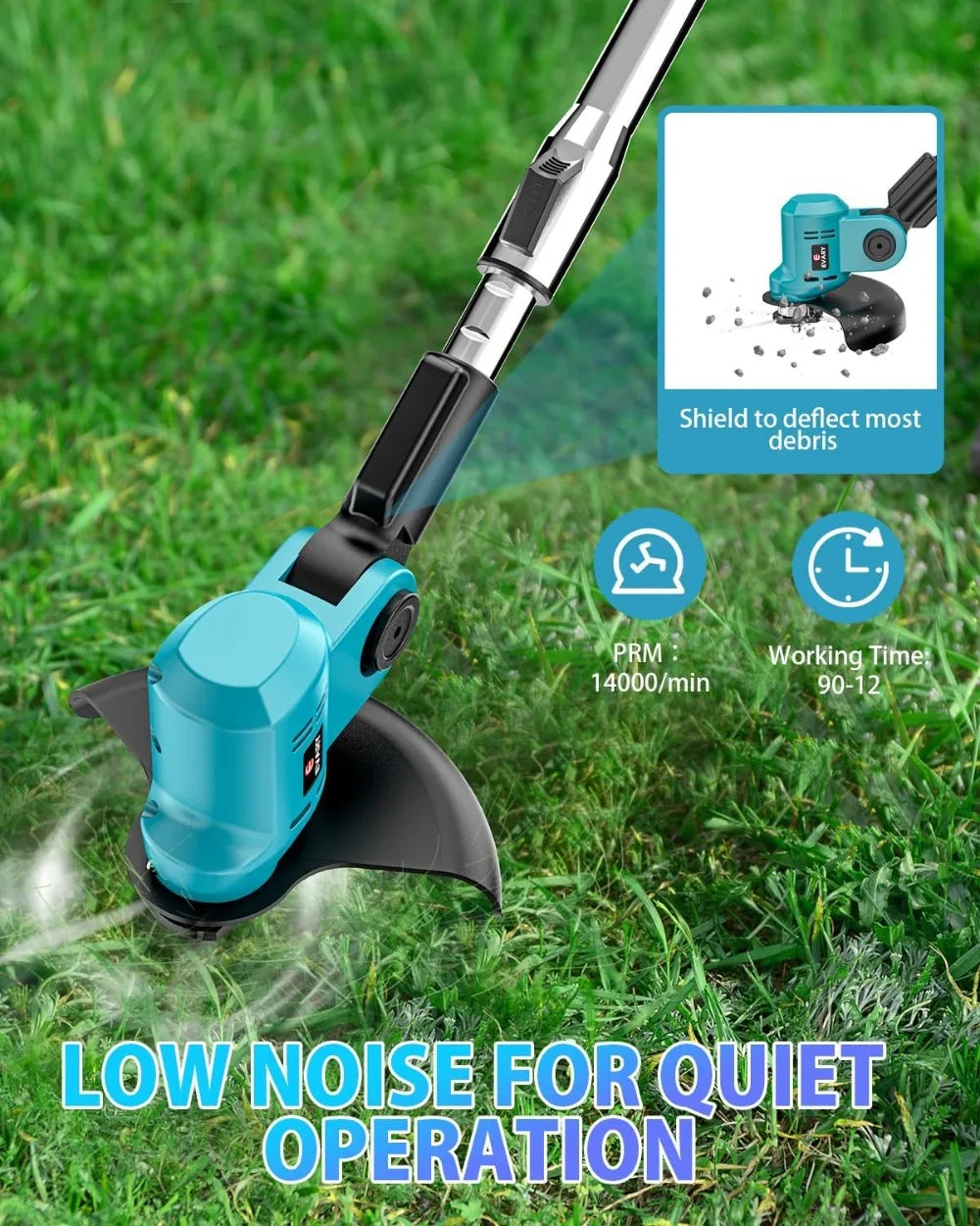 Electric Battery Powered Weed Eater 21V String Trimmer