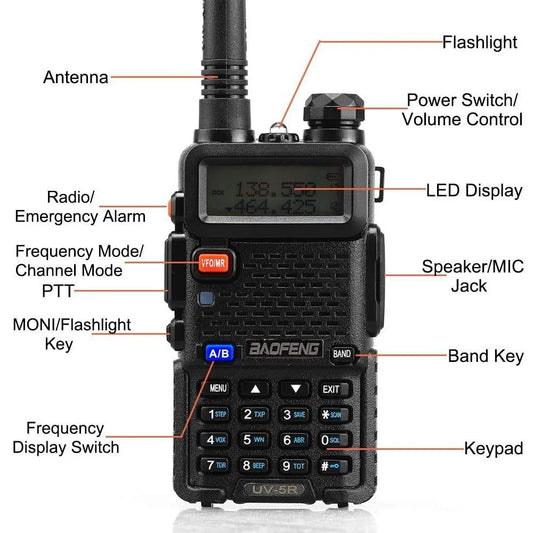 5W/8W Two Way Radio UV-5R Walkie Talkie