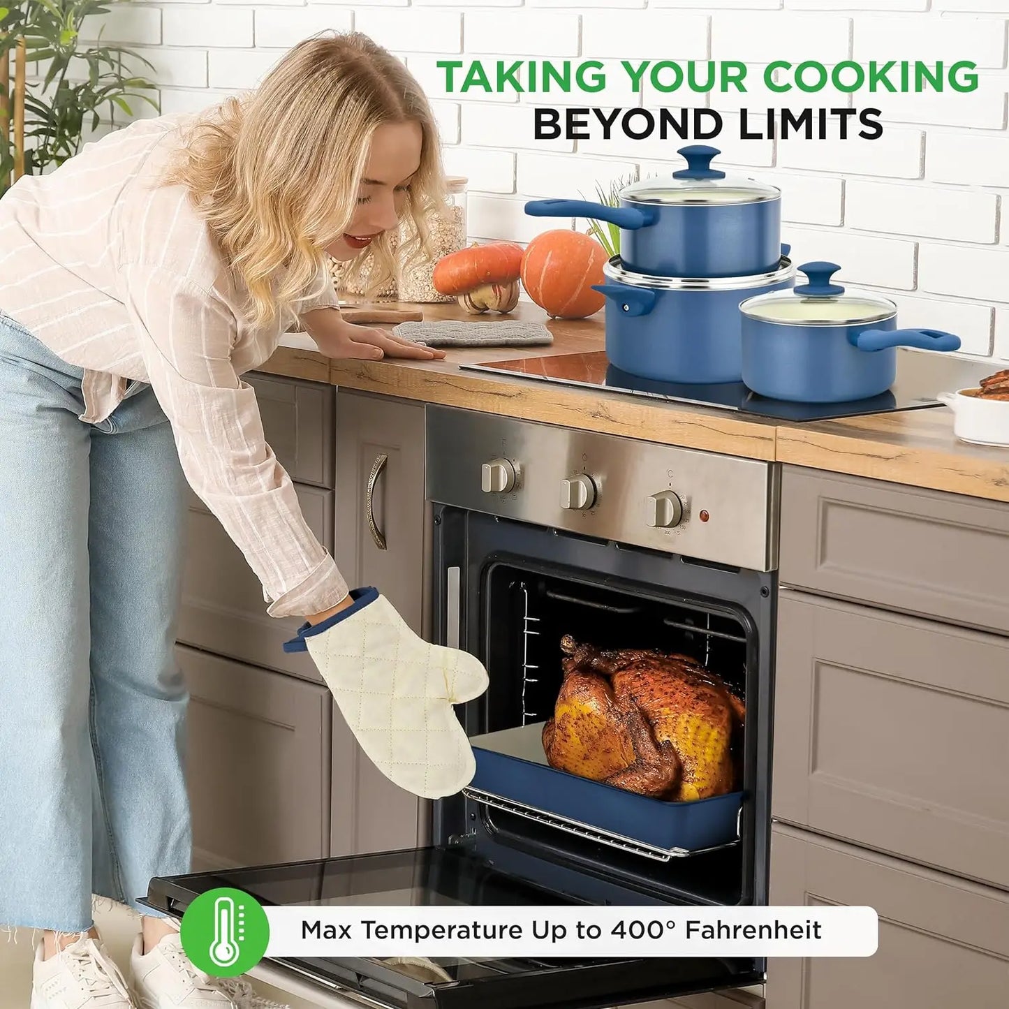 54 Piece Non-Stick Bakeware Pot and Pans Kit