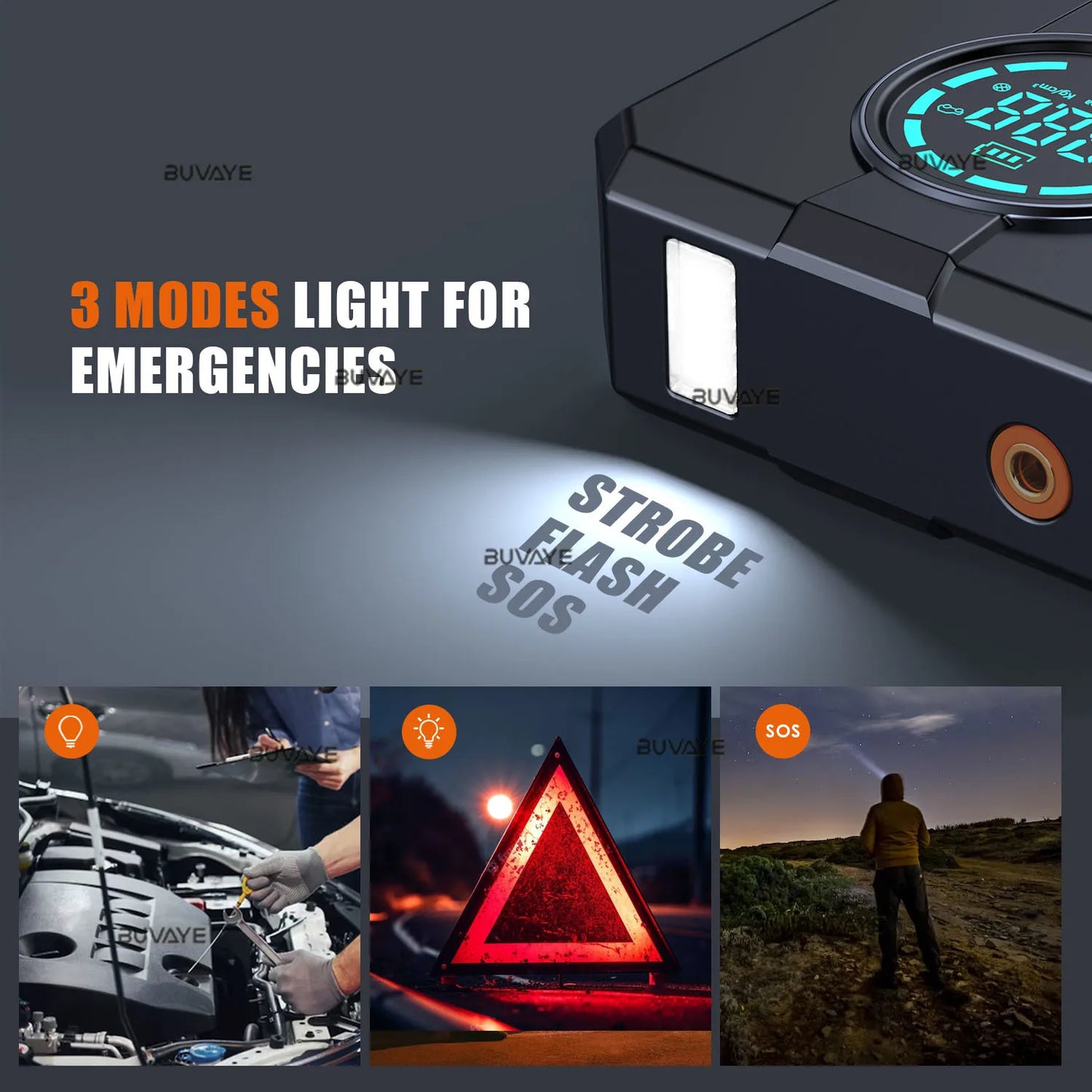 6 In 1 Car Jump Starter Air Pump