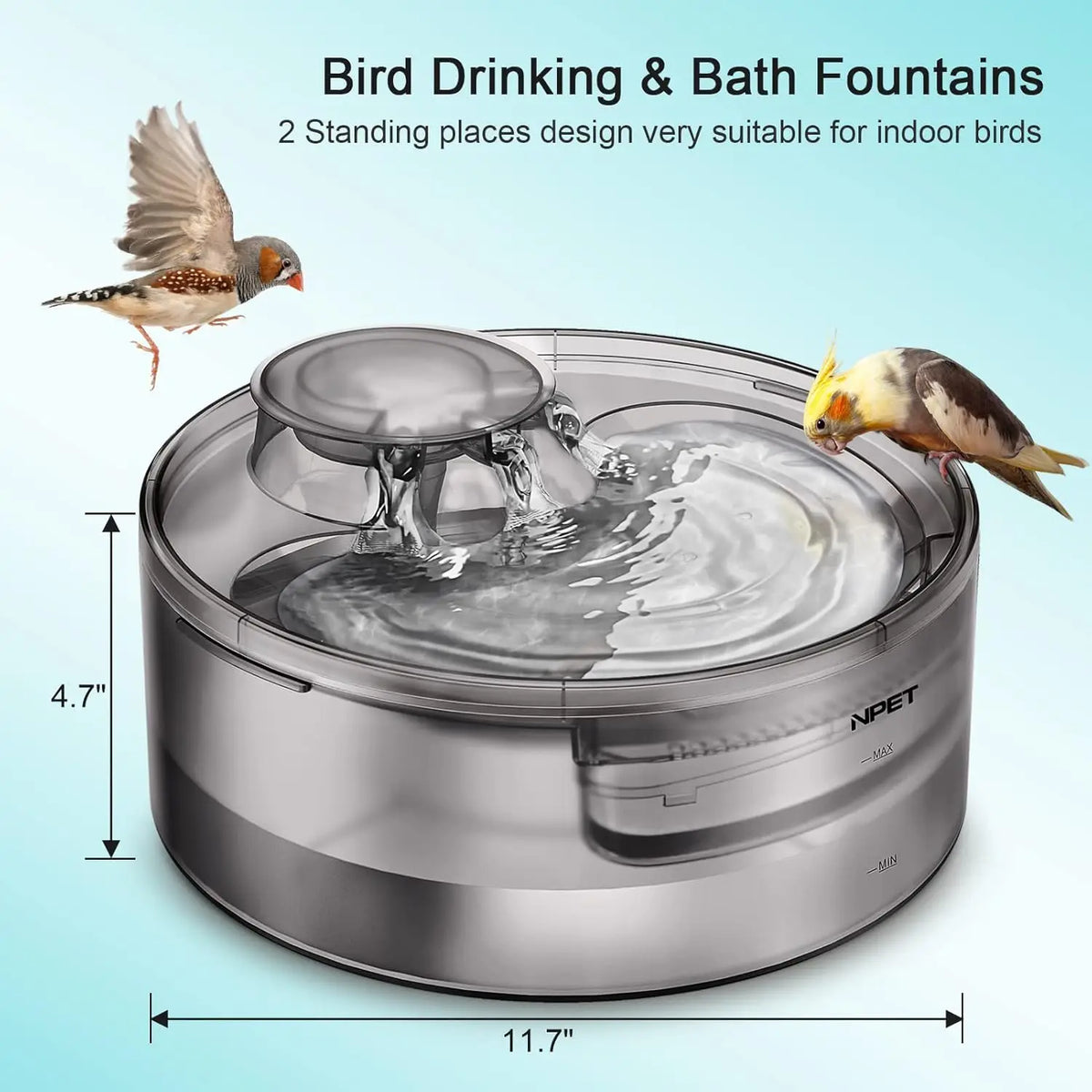 Pet Water Fountain, 170oz/1.3Gallon/5L