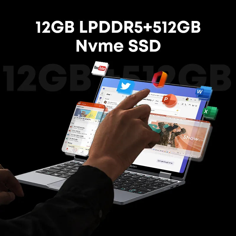 FHD IPS Screen MiniBook X Laptop Tablet
