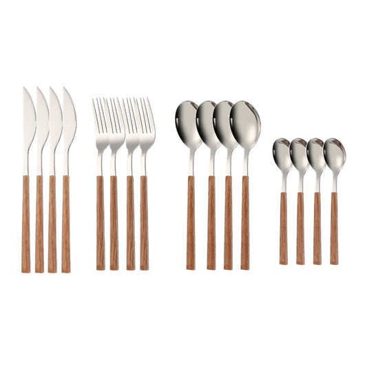 16pcs Stainless Steel Imitation Silverware Set