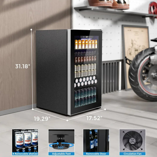 Mini Beverage Cooler with Refrigerator