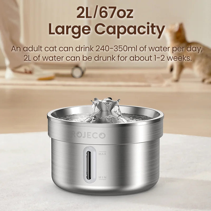Stainless Steel Cat Water Fountain