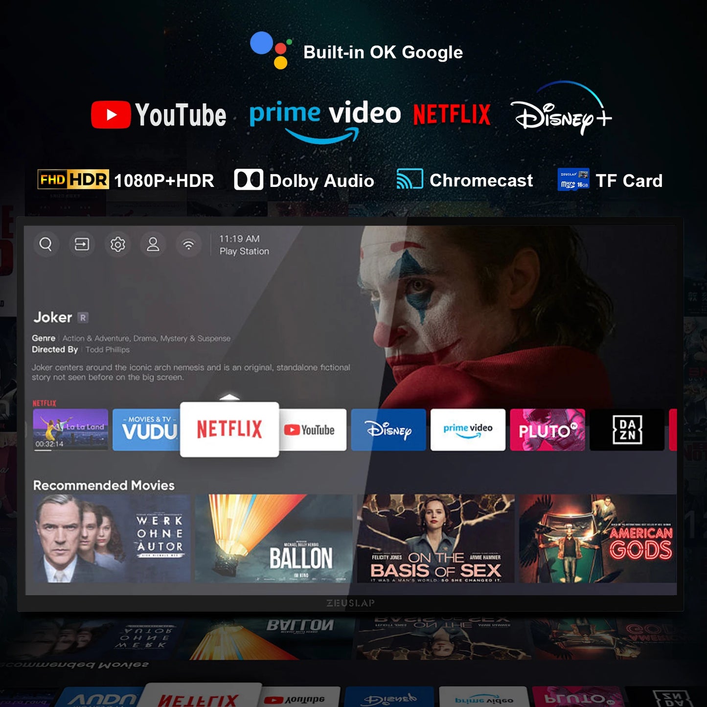 18.5" Smart Z18TV PRO Portable Monitor