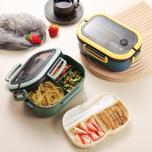 2 Layers Portable Student Heated Lunch Box