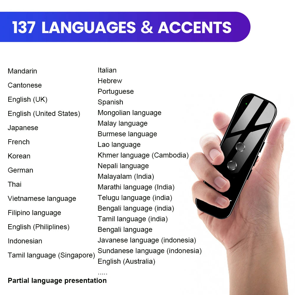 Portable 137 Languages Translator