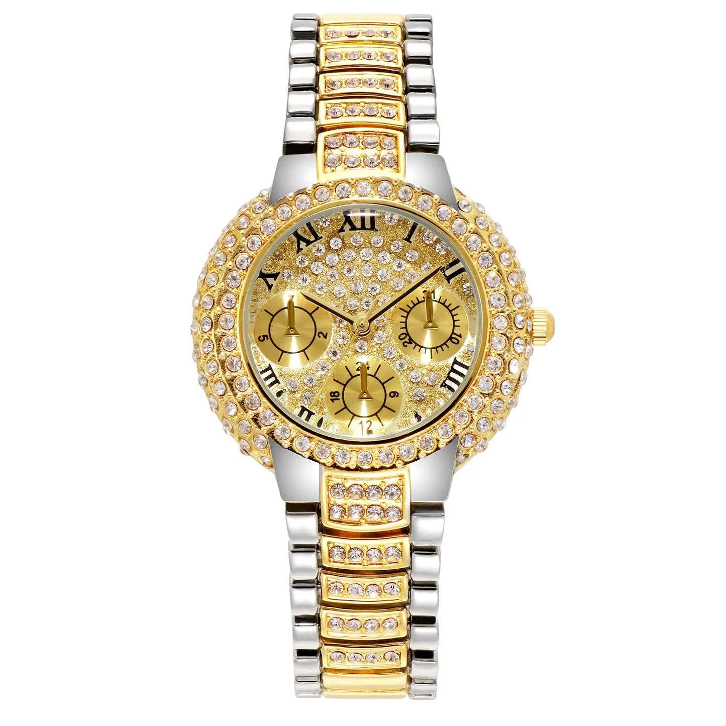 Women Diamond Starry Sky Roman Scale Watch